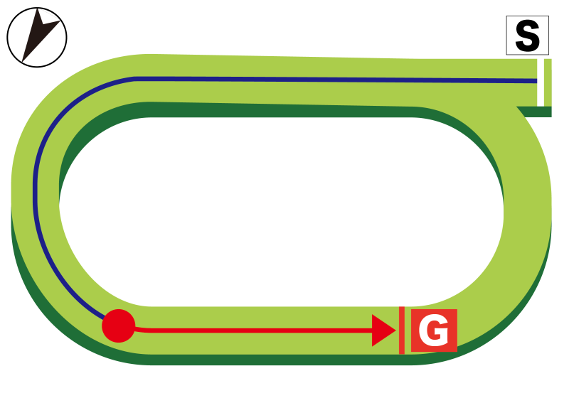 新潟芝外2000m コース図