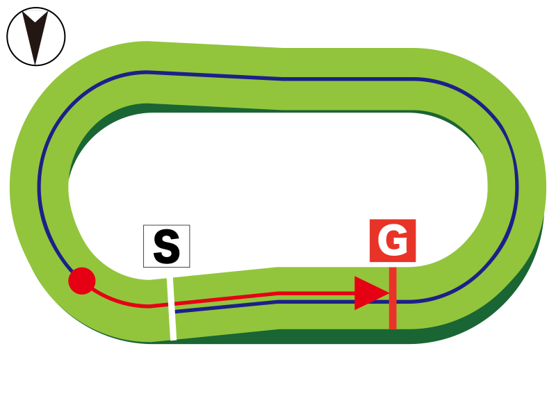 東京芝2500m コース図