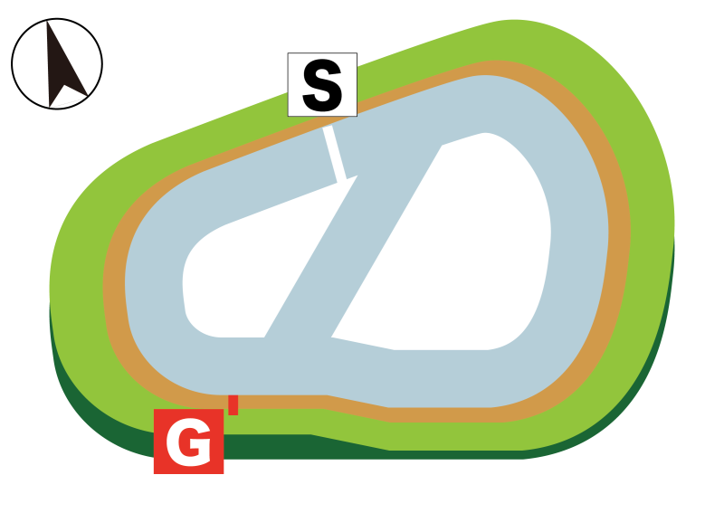 阪神ダート2970m コース図